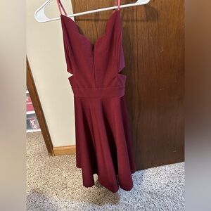 Maroon spaghetti strap dress. Medium